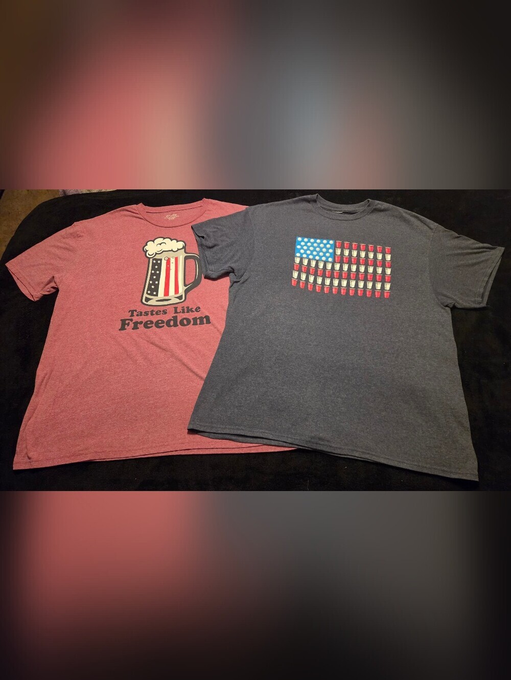 Lot of 2 American Celebration July 4th Graphic Tees Men's 2XL
